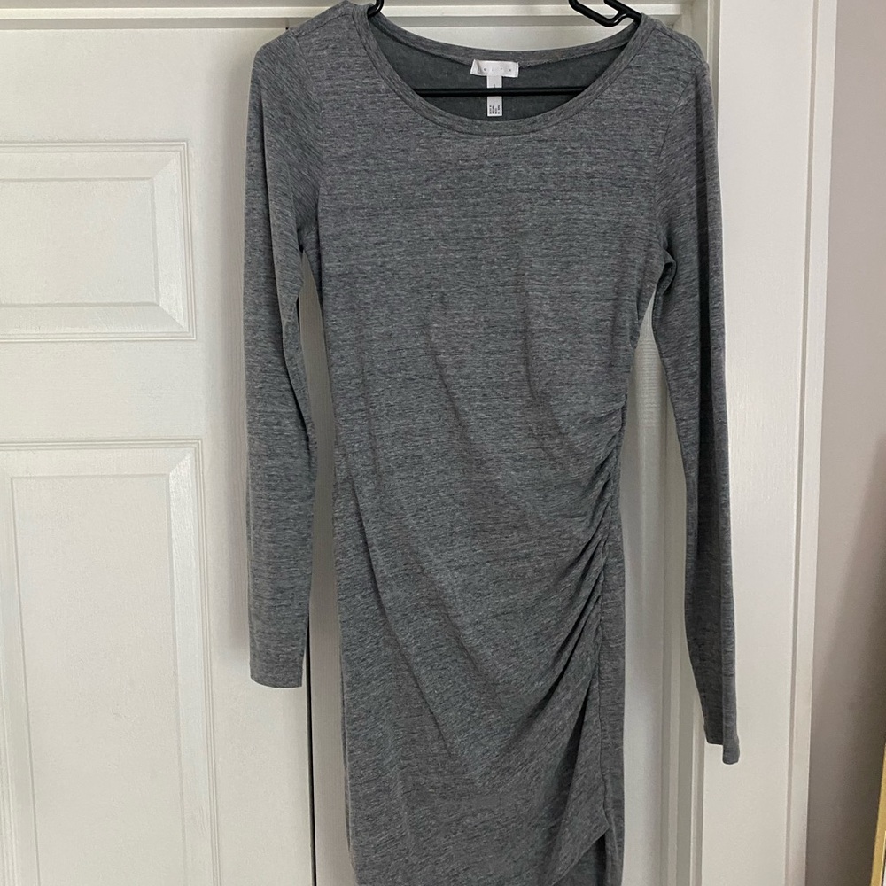 Leith Grey Ruched Dress